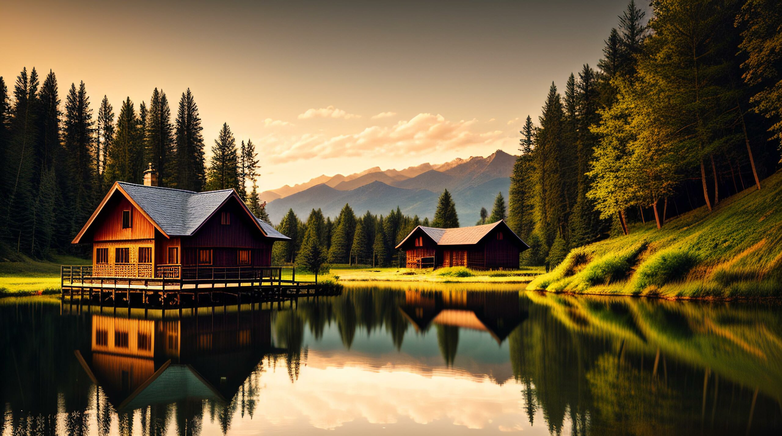 фото красивых домов у озера